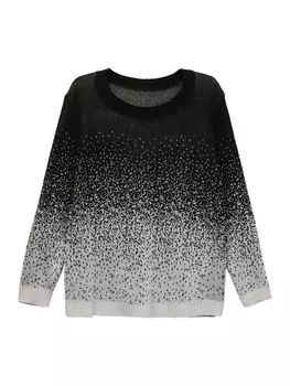 Тонкий вязаный свитер SHEEGO Sweater, цвет mottled grey/mottled black
