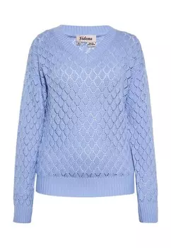 Тонкий вязаный свитер Sidona Sweater, синий деним