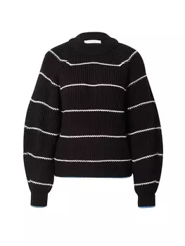 Тонкий вязаный свитер SISTERS POINT Sweater MIBA-PU2, черный