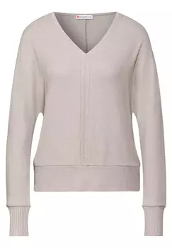 Тонкий вязаный свитер STREET ONE Sweater, цвет kitt