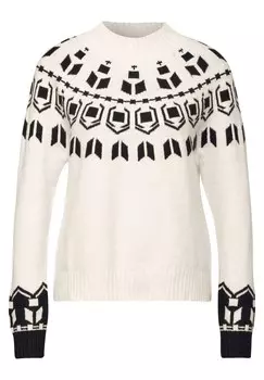 Тонкий вязаный свитер STREET ONE Sweater, натуральный белый