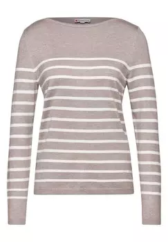 Тонкий вязаный свитер STREET ONE Sweater, серо-коричневый