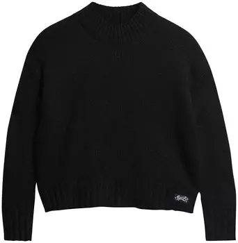 Тонкий вязаный свитер Superdry Sweater, черный