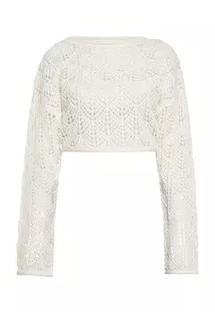 Тонкий вязаный свитер swirly Sweater, белый