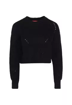 Тонкий вязаный свитер swirly Sweater, черный