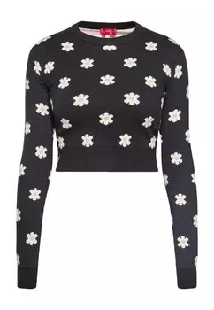 Тонкий вязаный свитер swirly Sweater, черный