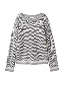 Тонкий вязаный свитер TOM TAILOR Sweater, антрацит