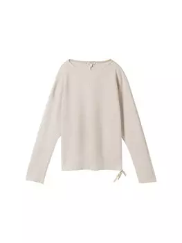 Тонкий вязаный свитер TOM TAILOR Sweater, бежевый