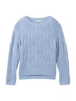 Тонкий вязаный свитер TOM TAILOR Sweater, пыльно-голубой