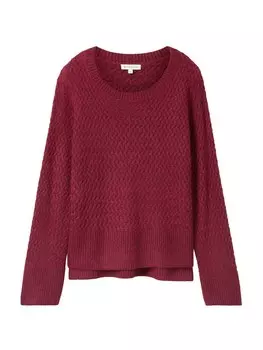 Тонкий вязаный свитер TOM TAILOR Sweater, темно-красный