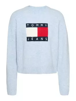 Тонкий вязаный свитер Tommy Jeans Sweater, цвет night blue/light blue