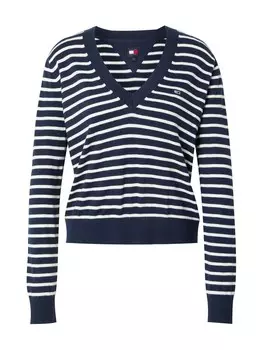 Тонкий вязаный свитер Tommy Jeans Sweater Essential, темно-синий