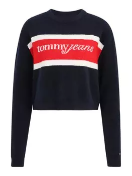 Тонкий вязаный свитер Tommy Jeans Sweater, темно-синий