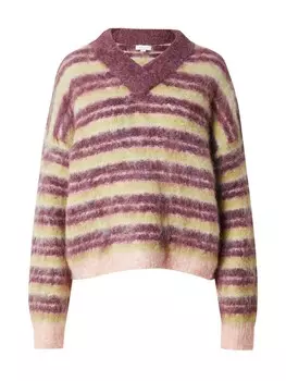 Тонкий вязаный свитер TOPSHOP Sweater, цвет light green/rose/pitaya