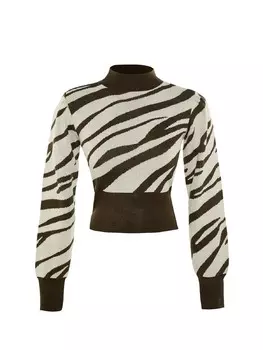 Тонкий вязаный свитер Trendyol Sweater, оливковый