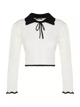 Тонкий вязаный свитер Trendyol Sweater, светло-бежевый