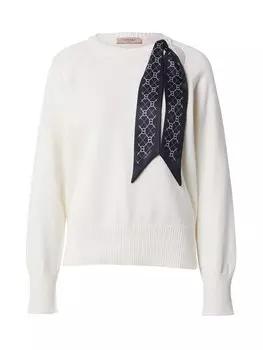 Тонкий вязаный свитер Twinset Sweater MAGLIA, белый