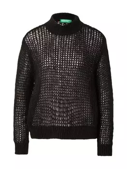 Тонкий вязаный свитер UNITED COLORS OF BENETTON Sweater, черный