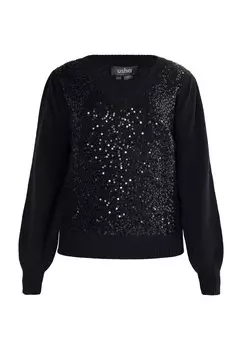 Тонкий вязаный свитер usha BLACK LABEL Sweater Nowles, черный