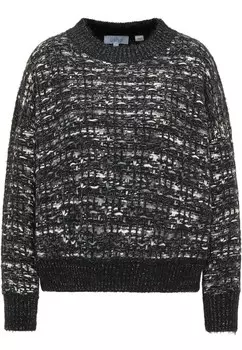 Тонкий вязаный свитер usha BLUE LABEL Sweater, черный