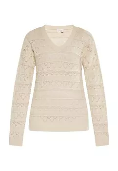 Тонкий вязаный свитер usha FESTIVAL Sweater, кремовый