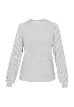 Тонкий вязаный свитер Usha Sweater, пятнистый серый