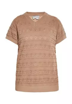 Тонкий вязаный свитер Usha Sweater, темно-бежевый