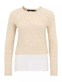 Тонкий вязаный свитер Vero Moda Petite Sweater, бежевый