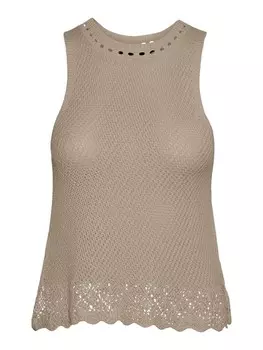 Тонкий вязаный свитер VERO MODA Sweater AINO, бежевый