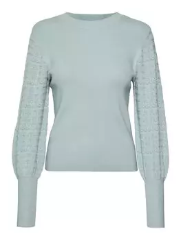 Тонкий вязаный свитер VERO MODA Sweater, базальтовый серый