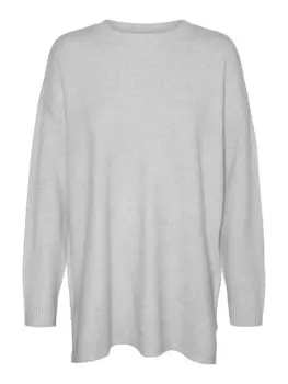 Тонкий вязаный свитер VERO MODA Sweater DOFFY, серый
