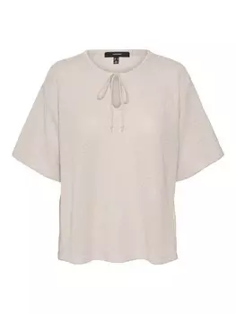 Тонкий вязаный свитер VERO MODA Sweater EDDIE, бежевый