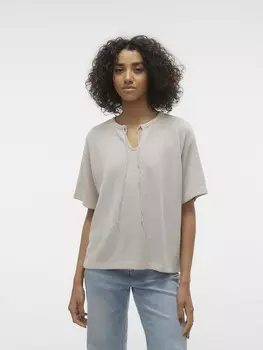 Тонкий вязаный свитер VERO MODA Sweater EDDIE, серый