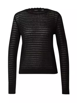 Тонкий вязаный свитер VERO MODA Sweater Erica, черный