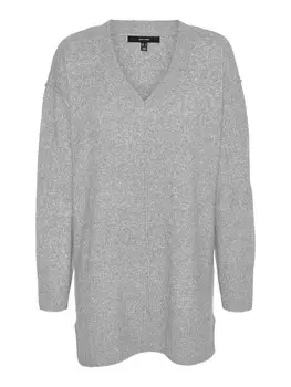 Тонкий вязаный свитер VERO MODA Sweater ESTI, серый