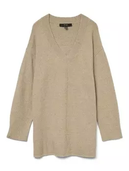 Тонкий вязаный свитер VERO MODA Sweater ESTI, серебряный