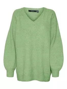 Тонкий вязаный свитер VERO MODA Sweater LEAF, пастельный зеленый