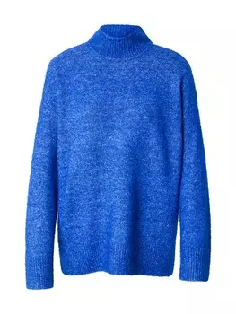Тонкий вязаный свитер VERO MODA Sweater, пятнистый синий