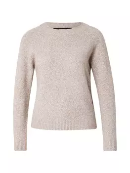 Тонкий вязаный свитер VERO MODA Sweater, серо-бежевый