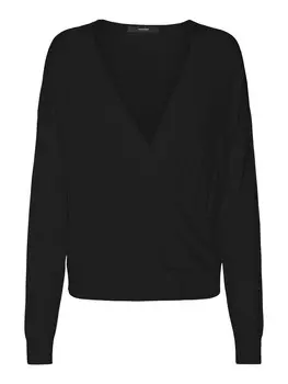 Тонкий вязаный свитер VERO MODA Sweater SILKY, черный