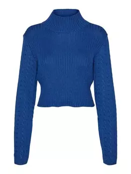 Тонкий вязаный свитер VERO MODA Sweater, синий