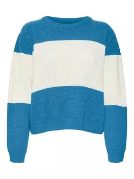 Тонкий вязаный свитер VERO MODA Sweater VMAgate, синий