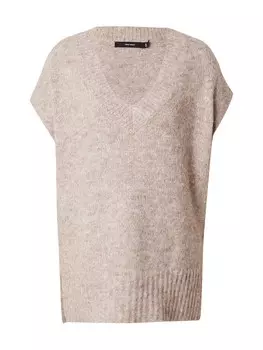 Тонкий вязаный свитер VERO MODA Sweater VMAWSOME, бежевый