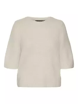 Тонкий вязаный свитер VERO MODA Sweater VMAwsome, светло-серый