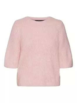 Тонкий вязаный свитер VERO MODA Sweater VMAwsome, розовый