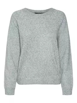 Тонкий вязаный свитер VERO MODA Sweater VMDoffy, пятнистый серый