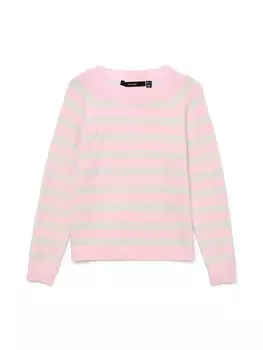 Тонкий вязаный свитер VERO MODA Sweater VMDoffy, розовый