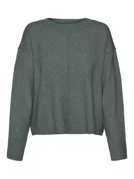 Тонкий вязаный свитер VERO MODA Sweater VMEsti, цвет mottled green