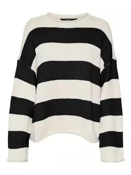 Тонкий вязаный свитер VERO MODA Sweater VMLEONORA, светло-бежевый