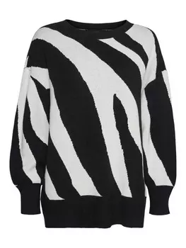 Тонкий вязаный свитер VERO MODA Sweater VMNancy, черный